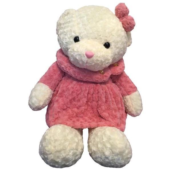 Dressed Teddy Bear with Rose Outfit