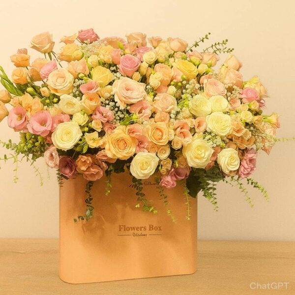 Flowers Box – Exclusive Multicolor Floral Arrangement